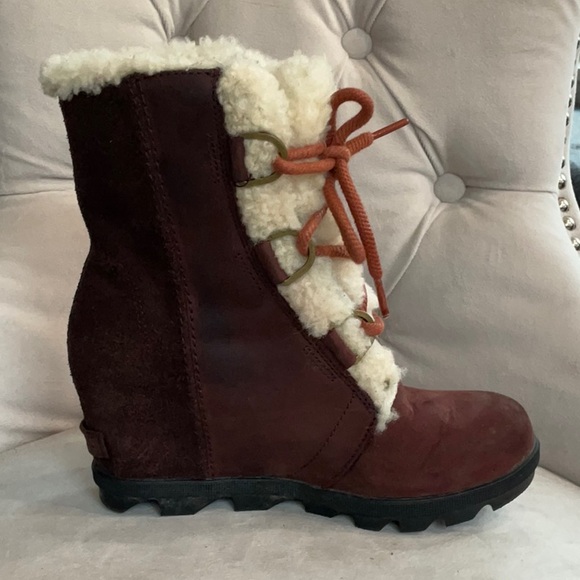 Sorel Brown Wedge Winter Boots Size 6.5 - Picture 5 of 8